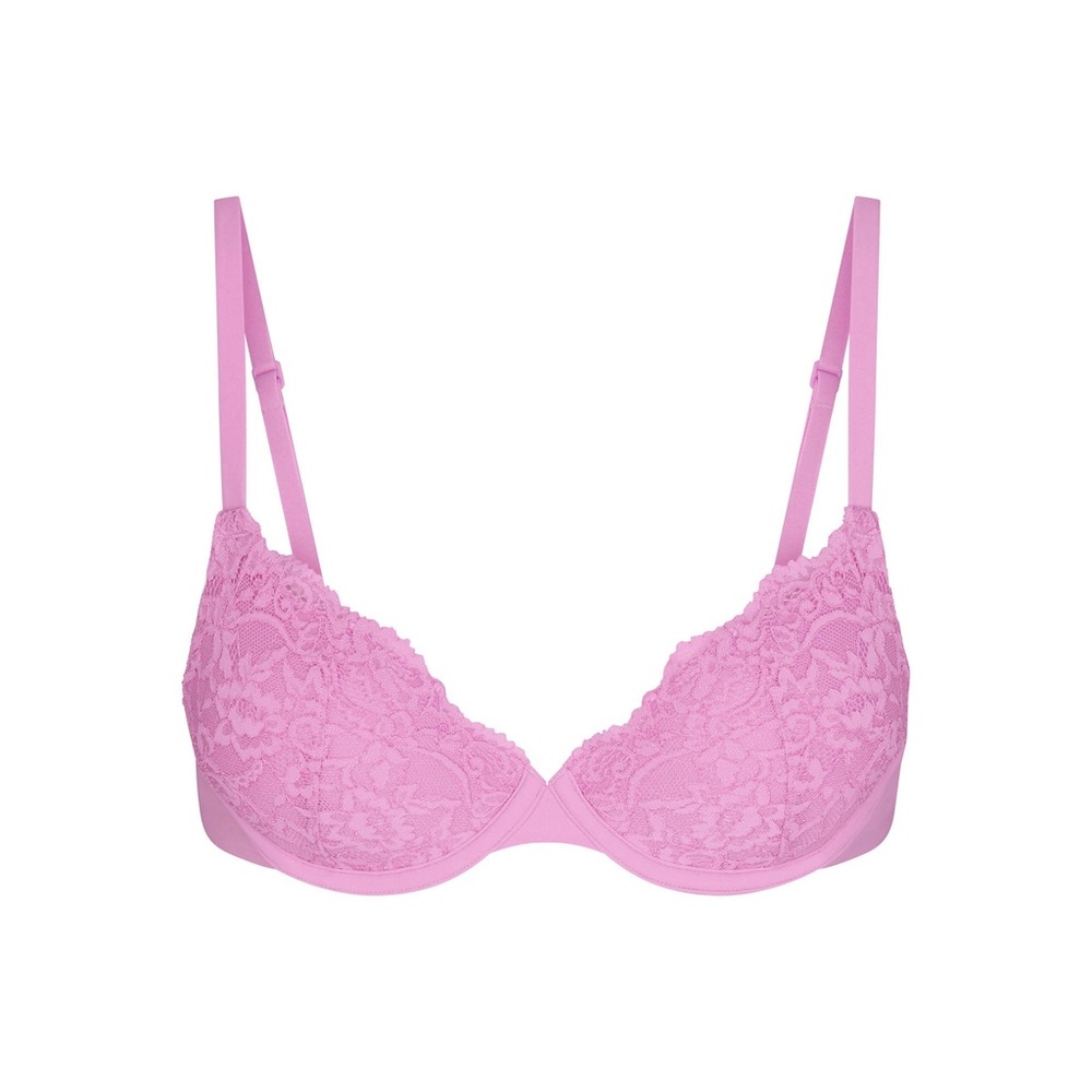 NWT Fits Everybody Lace Push Up Demi Bra